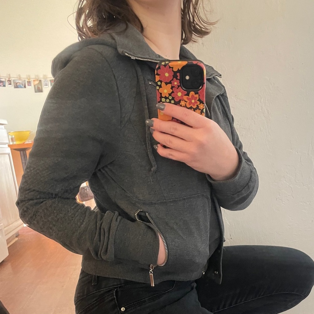 Grey zip up jacket